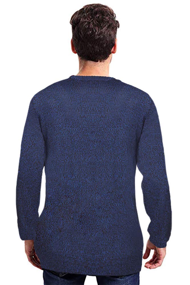 Arvilhill Xmas Mens Winter Knit Funny Jumper Ugly Long Sleeve Pullover Sweater Blue Deer M - Image 3