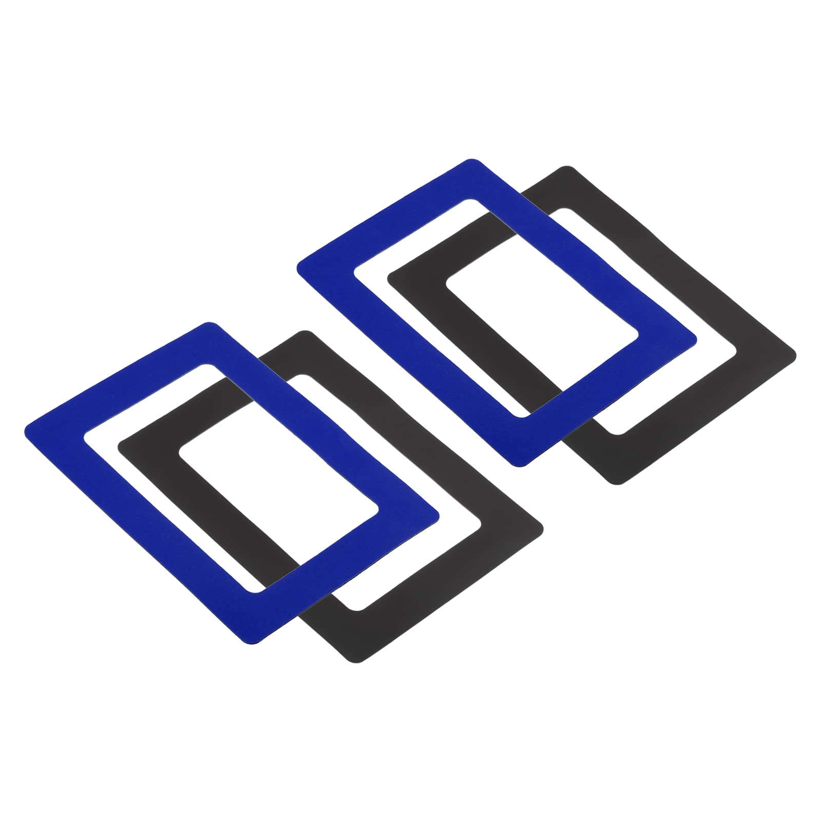 PATIKIL Magnetic Picture Frame, 4 Pack Magnetic Photo Frame Picture Holder Holds 4x6 Inch Photos for Refrigerator Metal Home Office, PVC Blue