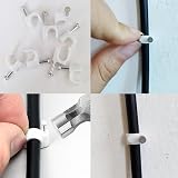 Loscrew 500 White Round Cable Clips 4mm 6mm 7mm 8mm 10mm Clamp Wire Holder view 3