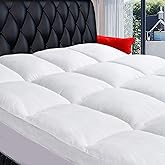 COONP Full Mattress Topper, Extra Thick Pillowtop, Cooling Plush Mattress Pad Cover Cotton Top Bed Topper Protector with 8-21