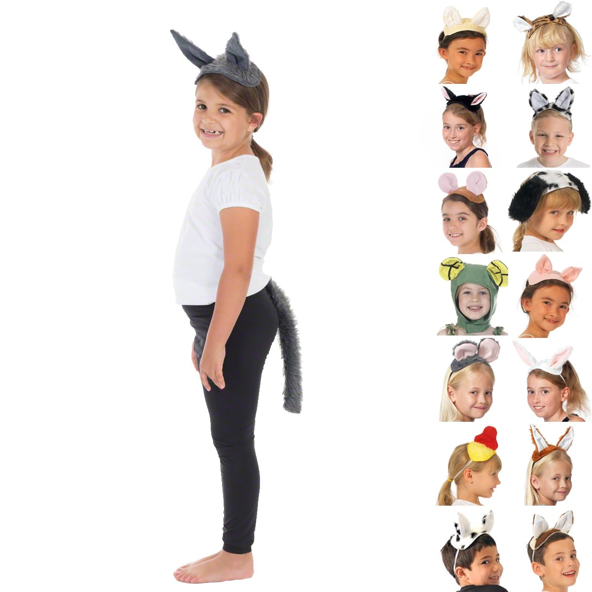 Charlie Crow Wolf Ears & Tail Set for kids 3+ years.