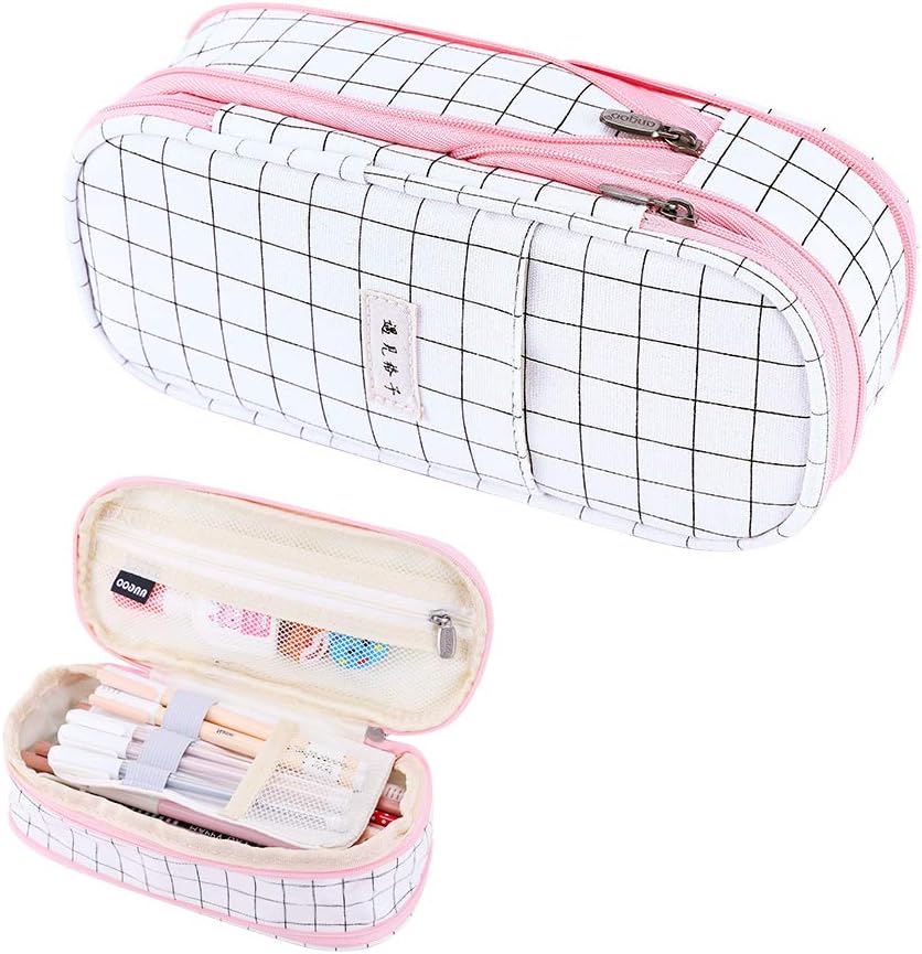 Rolin Roly Pencil Case Canvas Bag Pen Stationery Storage Holder Makeup Pouch Organizer with Zip for Boys Girls Adults Office Multifunction Supplies