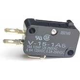 OMRON ELECTRONIC COMPONENTS V-15-1A5 MICRO SWITCH, PIN PLUNGER, SPDT 15A 250V