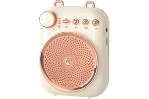 ARESRORA Portable Voice Amplifier Microphone Headset.Retro Voice Amplifier.Rechargeable PA System Speaker for Multiple Locations Classroom, Meetings and Outdoors (Wired+Wireless Amplifier)