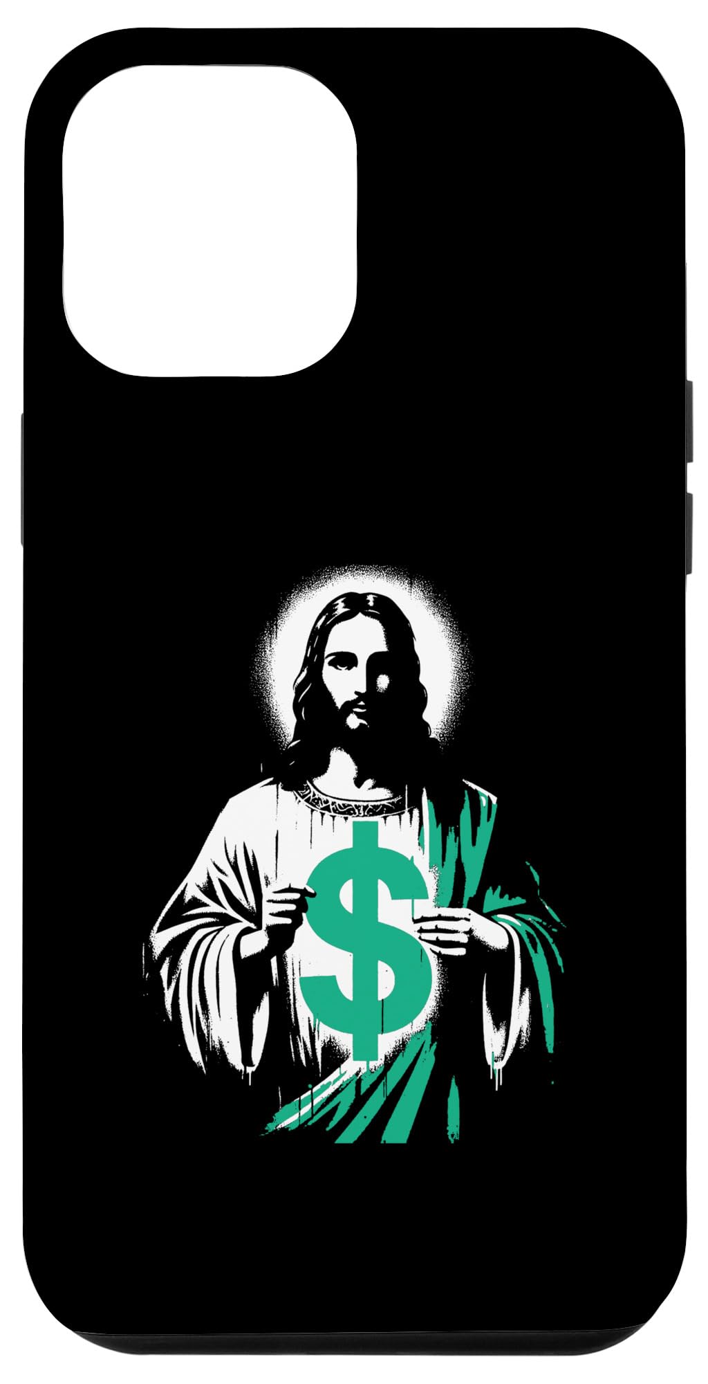 iPhone 15 Plus Jesus US Dollar - Funny Christian Religious Money Lover Case