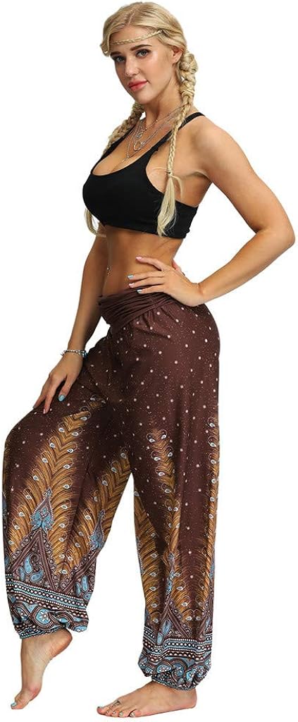 VEZAD Women's Harem Pants Yoga Pants Plus Size Solid Color Casual Loose Trousers: Clothing