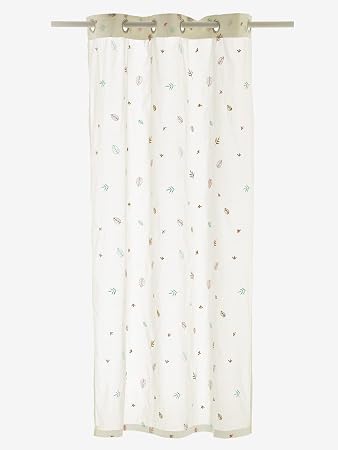 Vertbaudet Gardine Herbst Baumwolle Blanc Imprime Brode 107