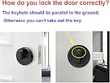 Qrity Single Cylinder Round Deadbolt Lock with Keys Modern Zinc Alloy view 6