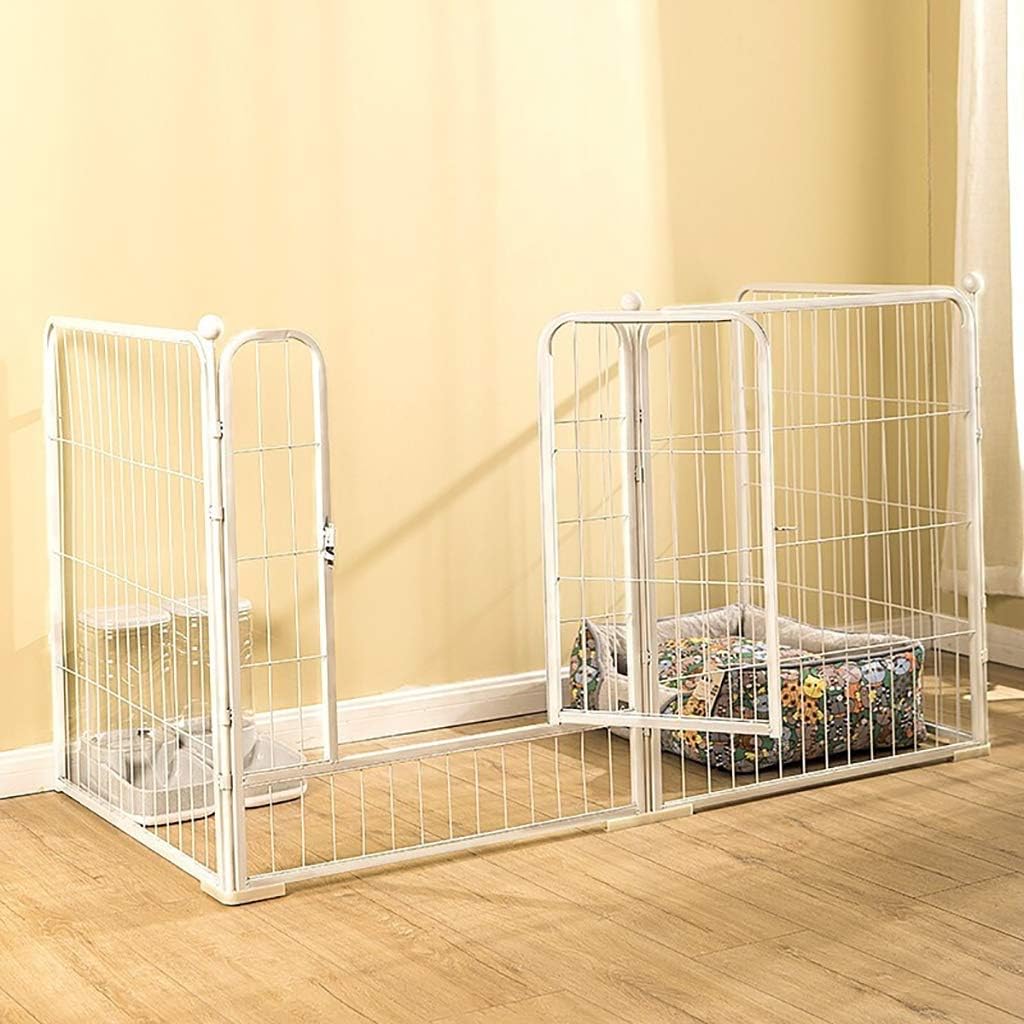 Heavy Duty Foldable 4/6 Panel Metal Indoor Outdoor Exercise Pet Fence Barrier Playpen Kennel With Door For Dogs Cats
