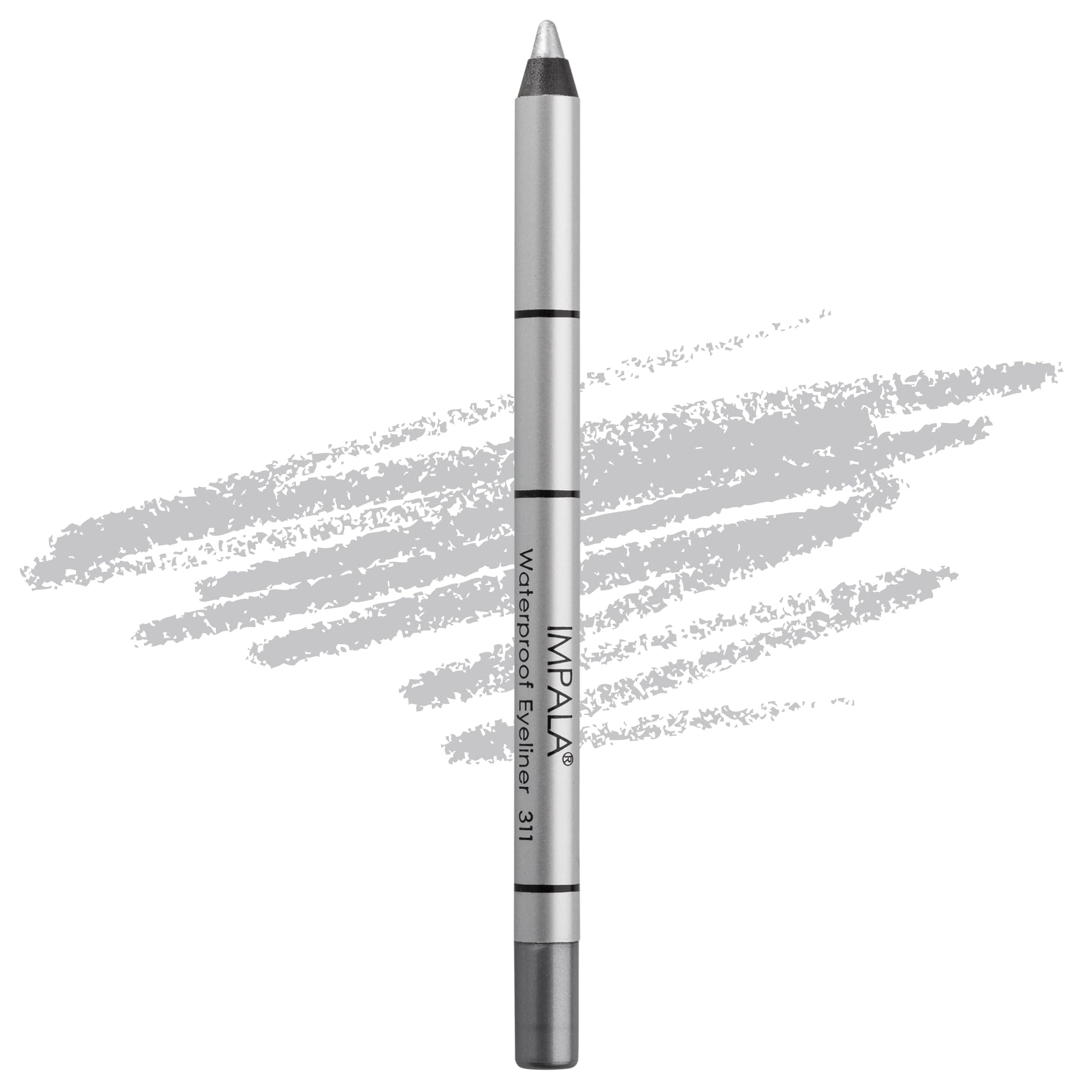 IMPALA | Creamy Waterproof Silver Eyeliner Pencil 311 | Defined Contour or Smokey Effect | Dense and Creamy Texture, Easy to Apply | Bright, Long-Lasting, and Water-Resistant Color