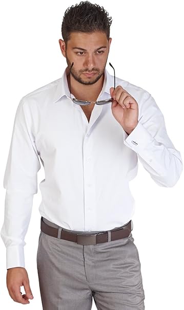 white french cuff shirt slim fit