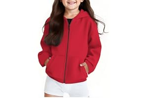 Boys Girls Zip Up Hoodies Long Sleeve Sweatshirts Full Zip Jacket Oversized Hoodie Fall Preppy Clothes with Pockets