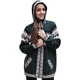 Little Llamas Hooded Alpaca Wool Knitted Jacket Hoodie Sweater