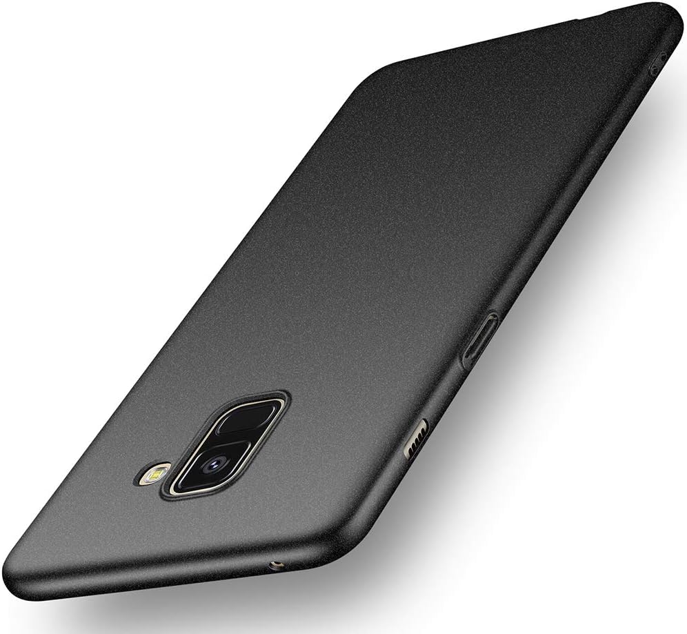 Avalri Compatible for Samsung Galaxy A8 2018 Case, Ultra Thin Anti-Fingerprint and Minimalist Hard PC Cover for Galaxy A8 2018 (Matte Dark)