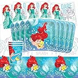 Disney Ariel Dream Big Little Mermaid Birthday Party Tableware Pack Kit For 16