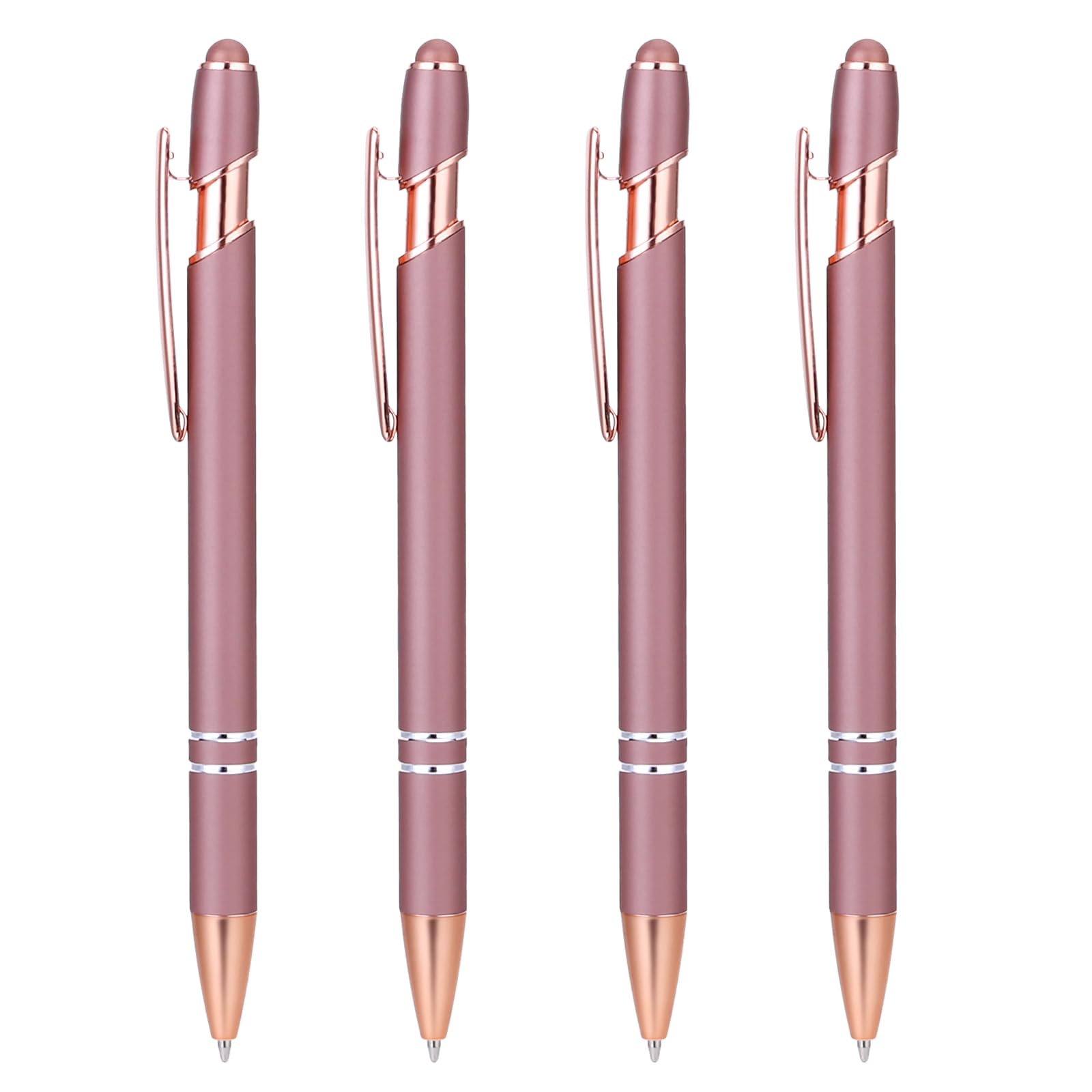4 PCS Rose Gold Sparkly Ballpoint Pens – Glitter Pens for Wedding Guest Book Signatures, Office School Supplies