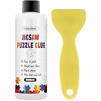 YAKAMOZ Clear Jigsaw Puzzle Glue with Precision Applicator – Non-Toxic, Quick Dry & Water-Soluble for Puzzles up to 5000 Piec