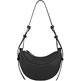 Faux Leather Saddle Bag for Women Shoulder Bag Crescent Purse Trendy Crossbody Purse Hobo Handbag