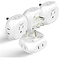 Ceptics India, Pakistan Travel Adapter - 4 Input - Ultra Compact - Light Weight - USA to Any Type D Countries Such as Bangladesh, Maldives and More - 4 Pack (PT-10-4PK)
