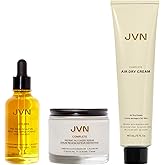 JVN Hair Quick & Easy Bestsellers Set, Pack of 3, Includes Pre-Wash Scalp Oil, Air Dry Cream, and Instant Recovery Serum, Vegan, Sulfate and Paraben-Free, Haircare for Women and Men