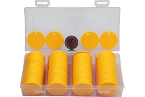 HAKITAROOM 35MM with Holes, 120 Pieces per Box of Plastic Poker Chips - Perfect for Bar Activities, Teaching Games, and Customizable Accessories with Text.