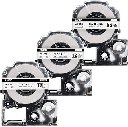Amazon 互換 テプラ テープ 12mm 白 Ss12k 3個 キングジム テプラpro テプラテープ 黒文字 Kingjim Tepra テープカートリッジ ラベルライターテープ テープ 文房具 オフィス用品