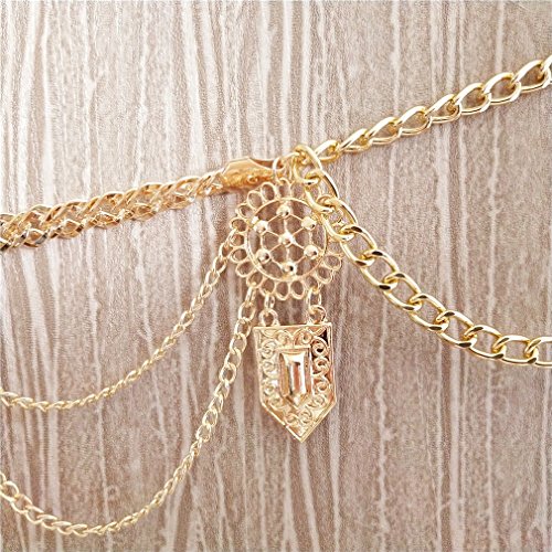 Hot Sexy Waist Belt Belly Unibody Body Chain(Gold)