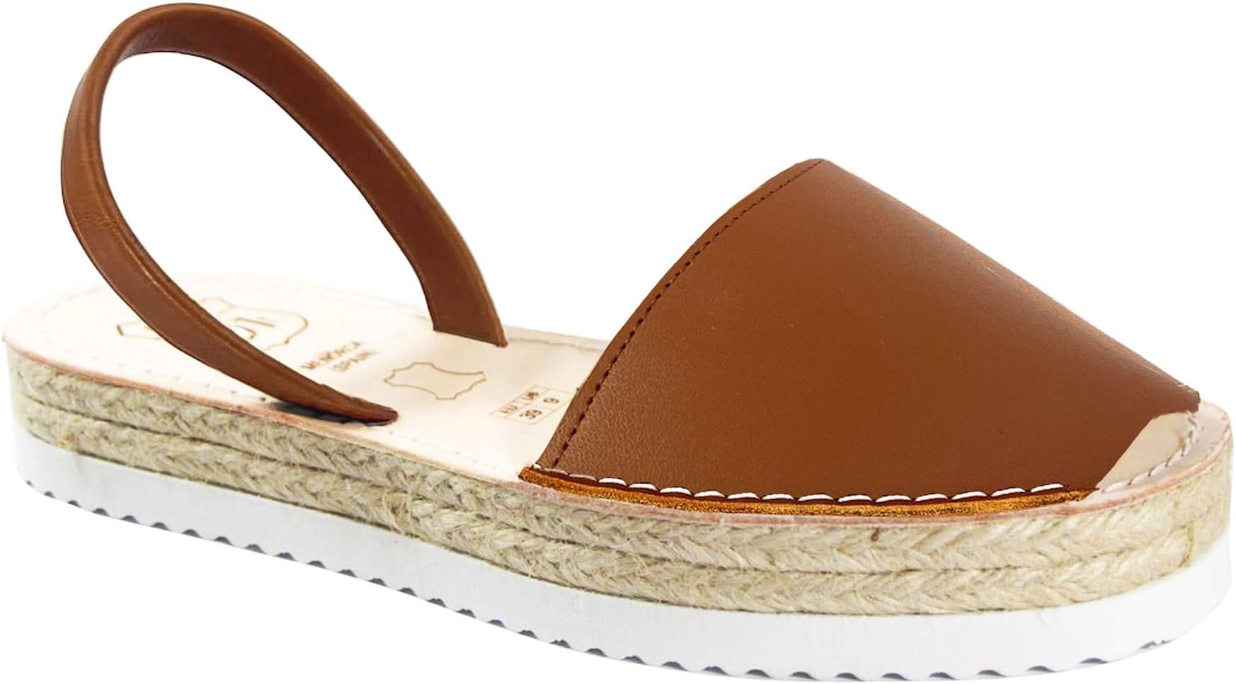 AVARCAS 101 Platforms - Artisan-Made Leather Espadrilles Avarca Sandals for Women