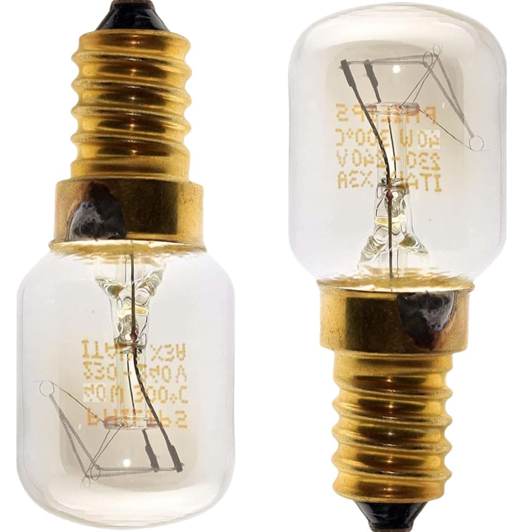 FIND A SPARE- Pack of 2 Philips 40w SES E14 Small Edison Screw Oven Pygmy Lamps in Warm White Clear - Incandescent Bulbs for Traditional Replacement