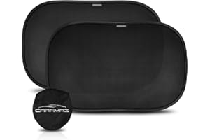 CARAMAZ Car Window Shade for Baby with Certified UV-Protection 2 Pack - 20"x12" OPTIDARK