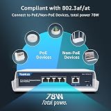 YuanLey 4-Port Gigabit Outdoor PoE Ethernet Switch Unmanaged VLAN 78W IEEE af/at view 3