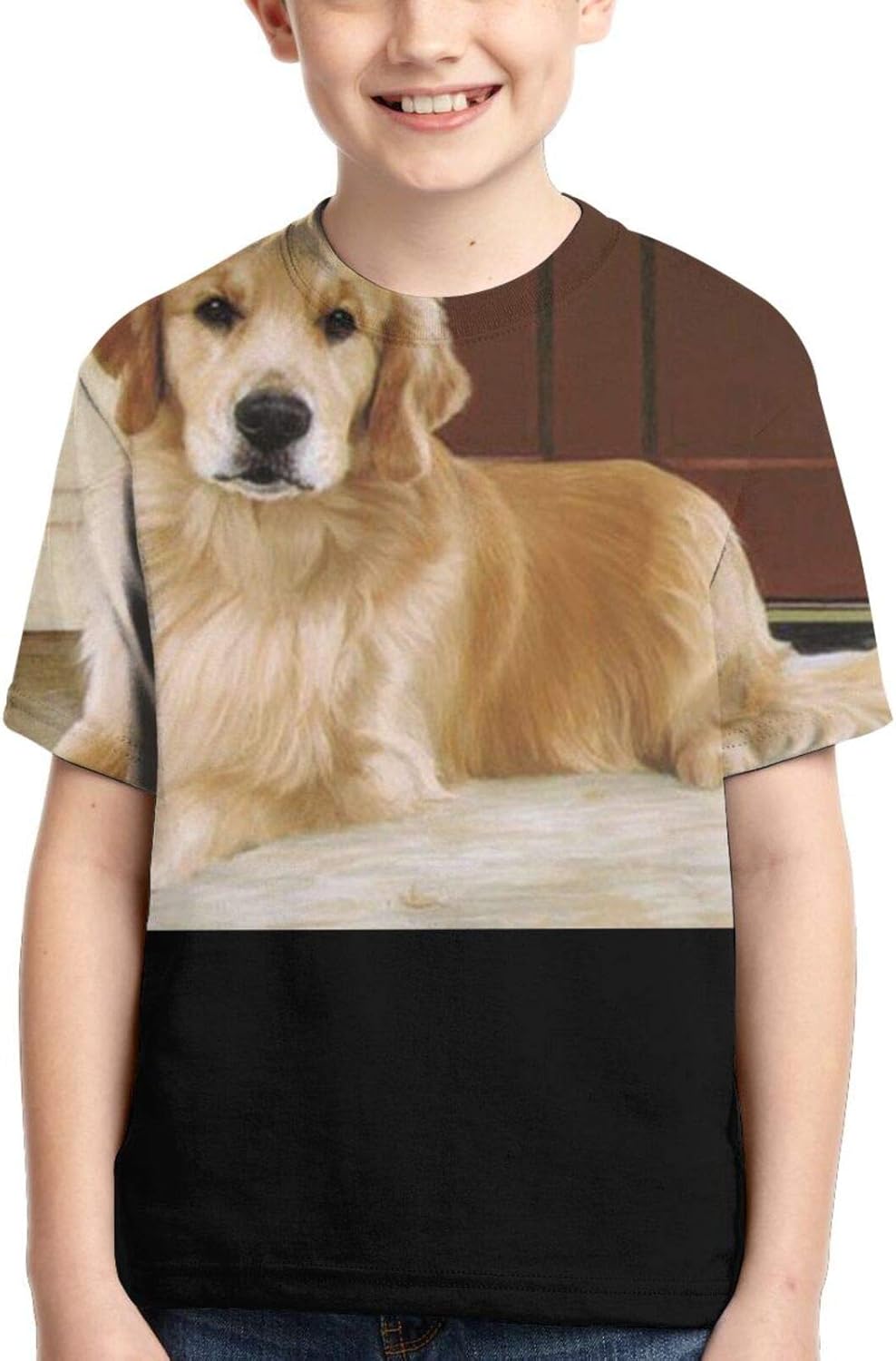 ShortSleeve Golden Retriever Dog TShirts for Children