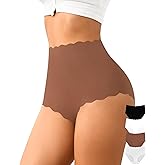ASIMOON High Waisted Seamless Underwear for Women Soft Stretch No Show Panties Full Coverage Ladies Briefs Multi Pack