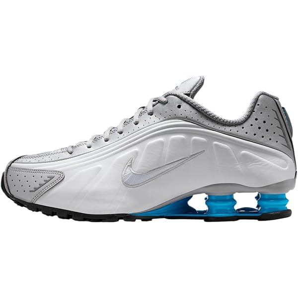 Nike Shox R4 Big Kids' Shoes (CW2626-005, Metallic Silver/Black
