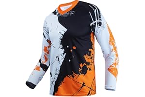 PSPORT Dirt Bike Jersey for Youth, Kids Mountain Bicycle Shirt Long Sleeve Children Downhill Jerseys for Motorcycle Motocross