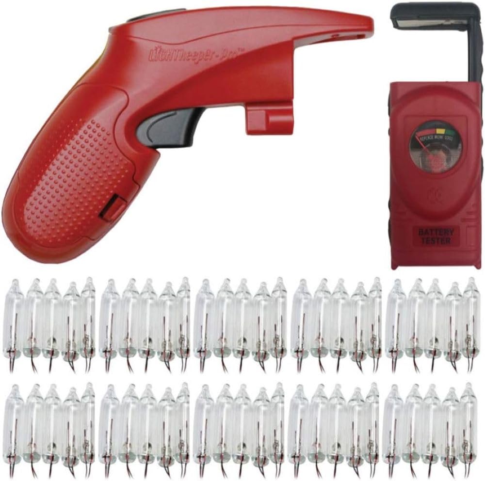 Photo 1 of ***JUST BATTERY TESTER*** LightKeeper Pro Quick Fix Incandescent Christmas Holiday Light Set Repair Tool with 50 Bonus Replacement Bulbs and Universal Battery Tester | UL Listed (#230566)