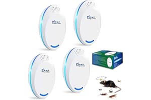 NSONGSE Ultrasonic Pest Repeller, 4 PCS Rodent Repellent, Mice Repellent Indoor, Mouse Repellent, Pest Repellent Ultrasonic Plug in, Rat Repellent for House, Rodent Repellent Ultrasonic Plug in
