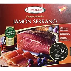 Abraham Jamón Serrano im Geschenkkarton mit Brett und Messer, 1er Pack (1 x 1.1 kg)