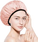Aquior Shower Cap Extra Large for Women Three-Layer Waterproof Silk Satin view 7