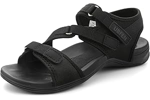UBFEN Womens Hiking Comfortable Sport Walking Sandals Outdoor Athletic Water Sandals with Three Adjustable Straps