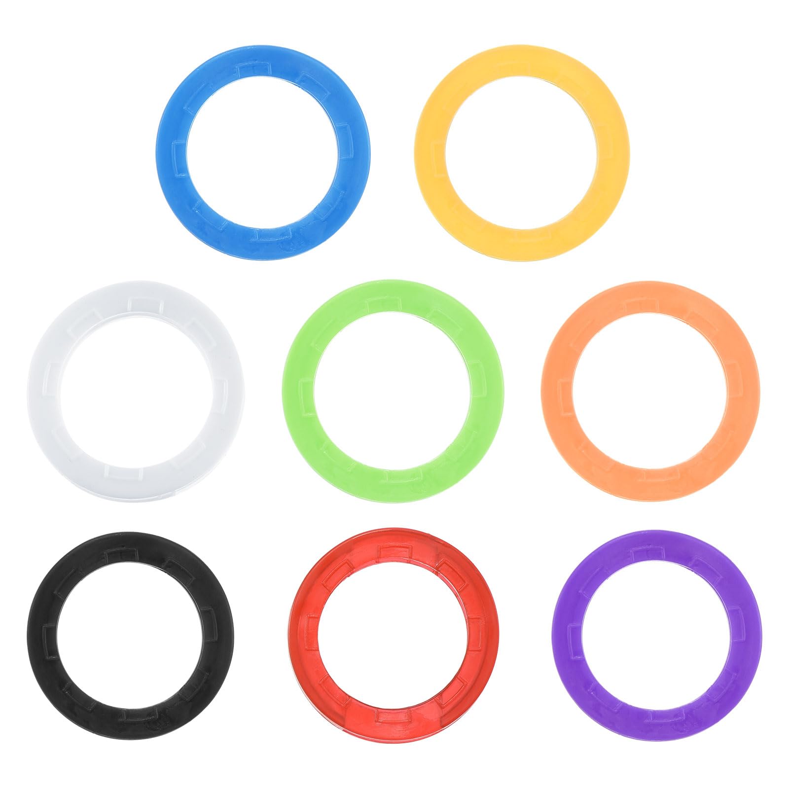 PATIKIL Key Caps Covers Set, 40 Pack Keys Ring Coding Tags Identifiers Silicone Case Shell Protector for Office House Apartment, 8 Assorted Colors