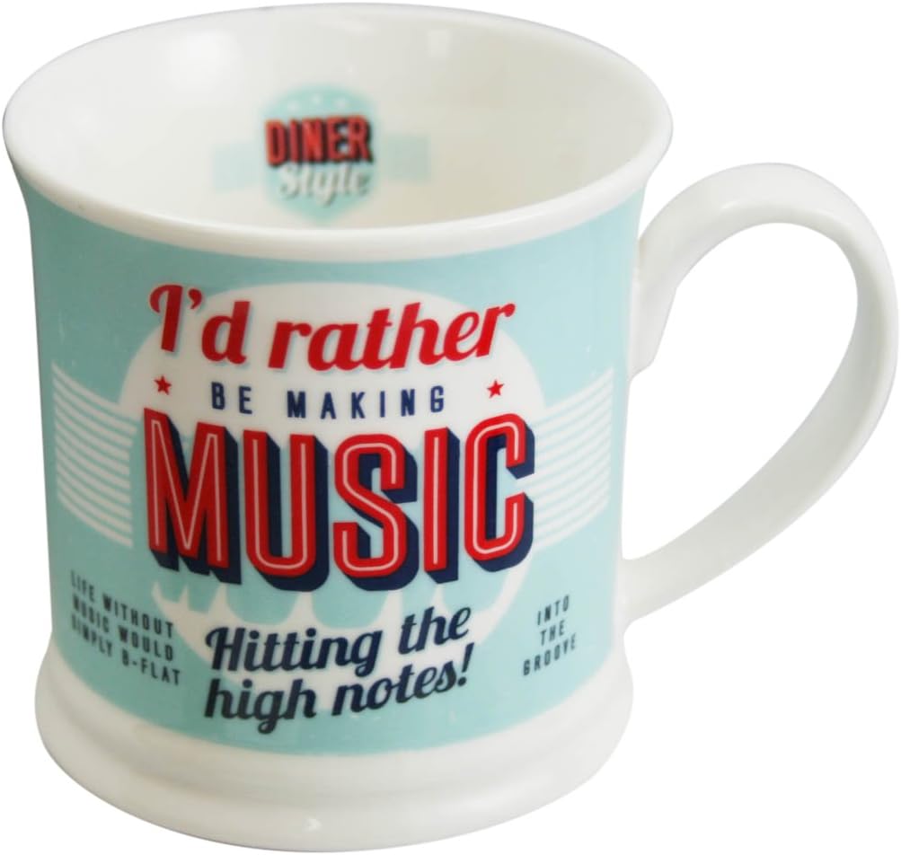 H&H Diner Style Mugs Personalised Mugs MAKING MUSIC Amazon.co.uk