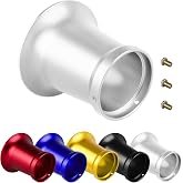 Amavoler 50mm Carburetor Air Filter Trumpet Velocity Stack Funnel CNC Alloy Parts Fit for PE VM 21mm,24mm,26mm,28mm,30mm, for Honda Yamaha Kawasaki ATV Dirt Bike Carb Intake Wind Horn Cup. (silver)