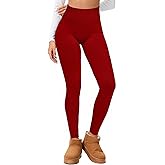 Hi Clasmix Fleece Lined Leggings Women - Seamless Thermal Winter High Waisted Tummy Control Thick Warm Yoga Pants