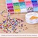 Pony Seed Beads, Shynek 24 Colors Friendship Bracelet Beads 4mm Small Rainbow Glass Beads with Elastic String for Jewelry Making Bracelets Necklaces