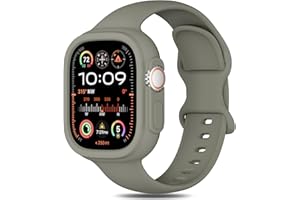 KEEBOWZ Silicone Bands Bumper Case Compatible with Apple Watch Band 38mm 40mm 41mm 42mm 44mm 45mm 46mm 49mm Women Men, Sport Strap Protective Cover Wristband for iWatch Ultra Series 11 10 9 8 SE 7 6 5 4 3 2 1