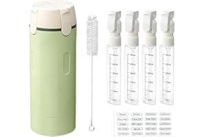 4 in 1 Travel Dispenser,Travel Shampoo and Conditioner Bottles,Refillable Leak Proof Containers Toiletries for Vacation and Business Travel 120ML