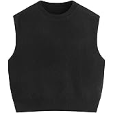 CIDER Women's Knit Sweater Vest Loose Fit Sleeveless Round Neck Oversized Pullover Sweater