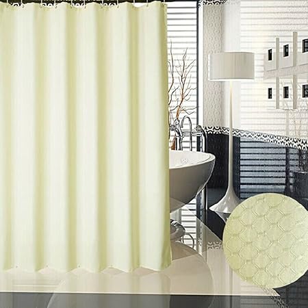 Uphome 72 X 78 Inch Modern Beige Light Yellow Solid Waffle Pattern Printed Bathroom Shower Curtain Heavy Duty Fabric Waterproof Kids Bathroom Accessories Sets Ideas Amazon Co Uk Kitchen Home