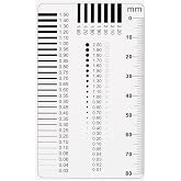 HARFINGTON High Precision SEC Size Estimation Chart 80mm Covered Transparency Flaw Detection Film Ruler for Diameter and Line Width Defects Measuring